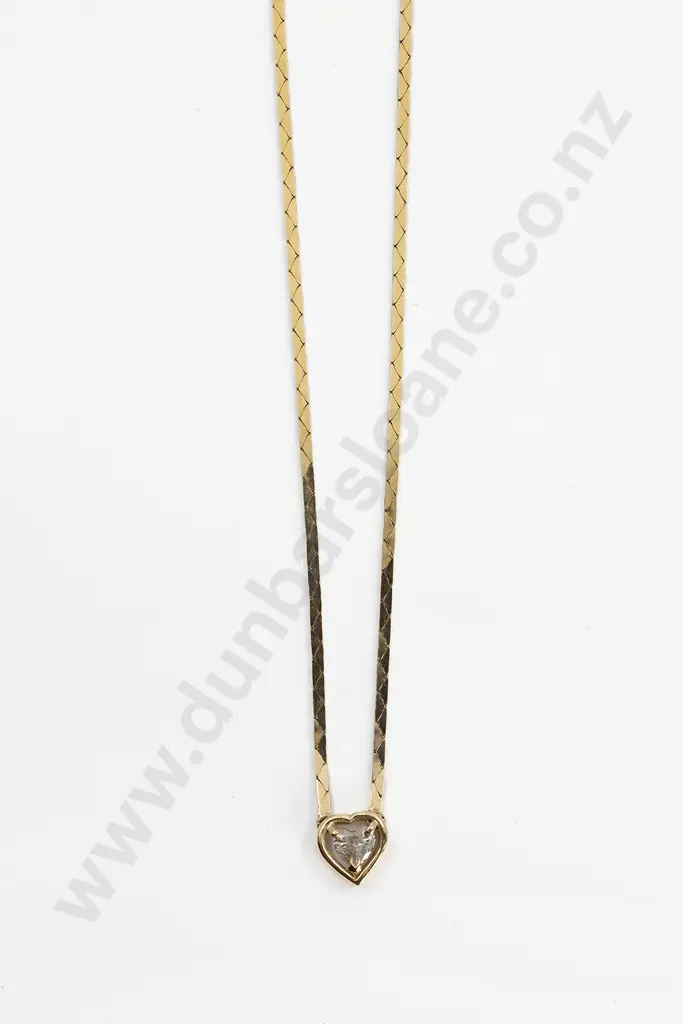 14ct Diamond Solitaire Necklace Image 1++