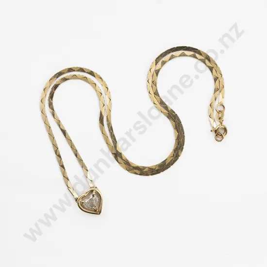 14ct Diamond Solitaire Necklace