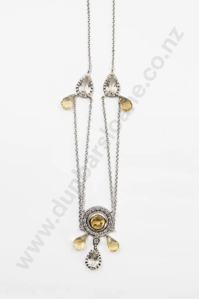 18ct White Gold Citrine Image 1++