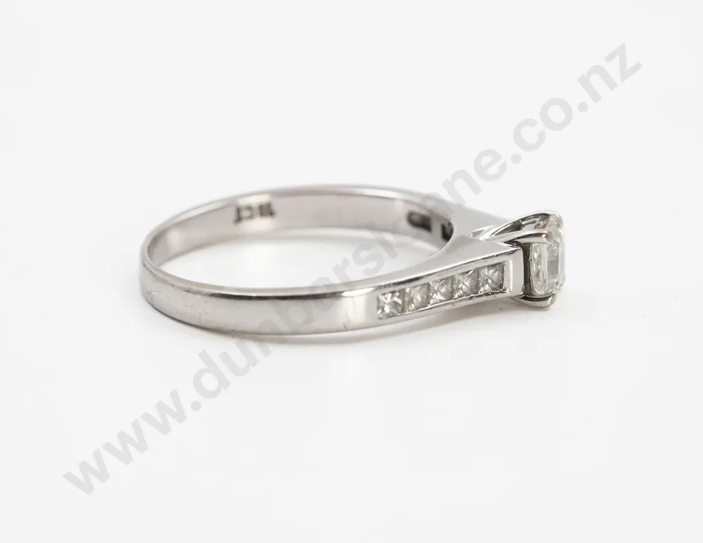 18ct White Gold Solitaire Diamond Ring Image 1++