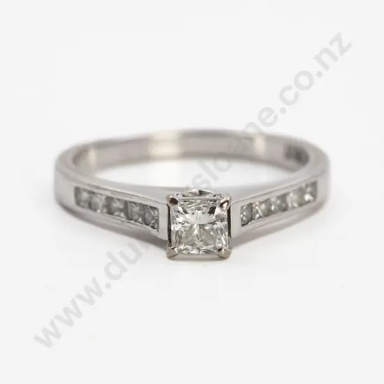 18ct White Gold Solitaire Diamond Ring