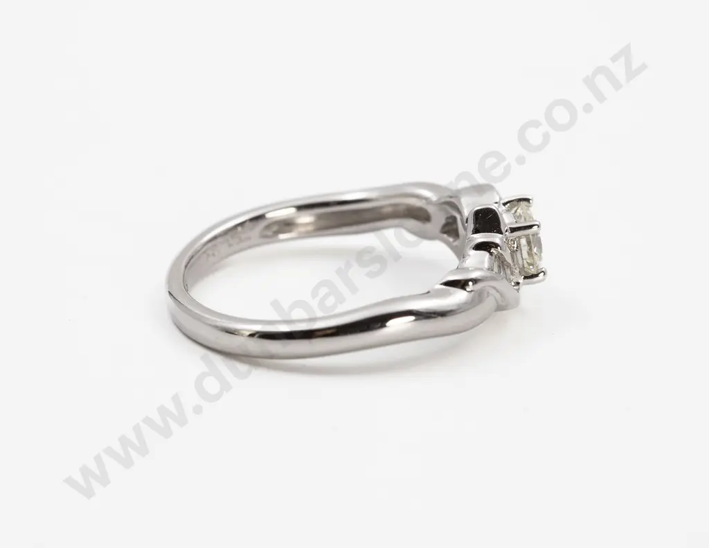 18ct White Gold Solitaire Diamond Ring Image 1++
