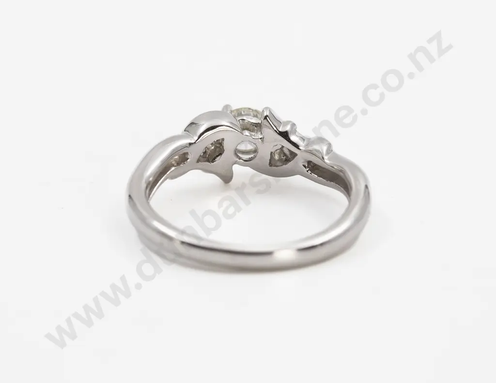18ct White Gold Solitaire Diamond Ring Image 1++