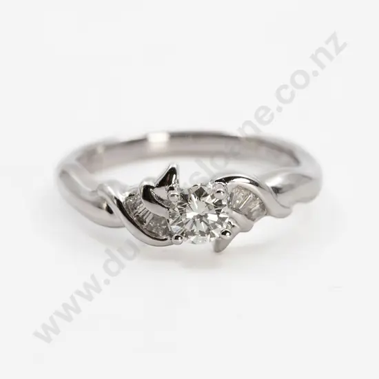 18ct White Gold Solitaire Diamond Ring