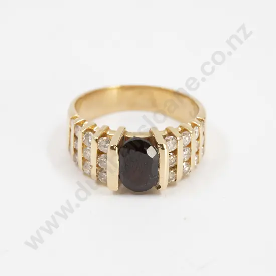 14ct Garnet and Diamond Dress Ring