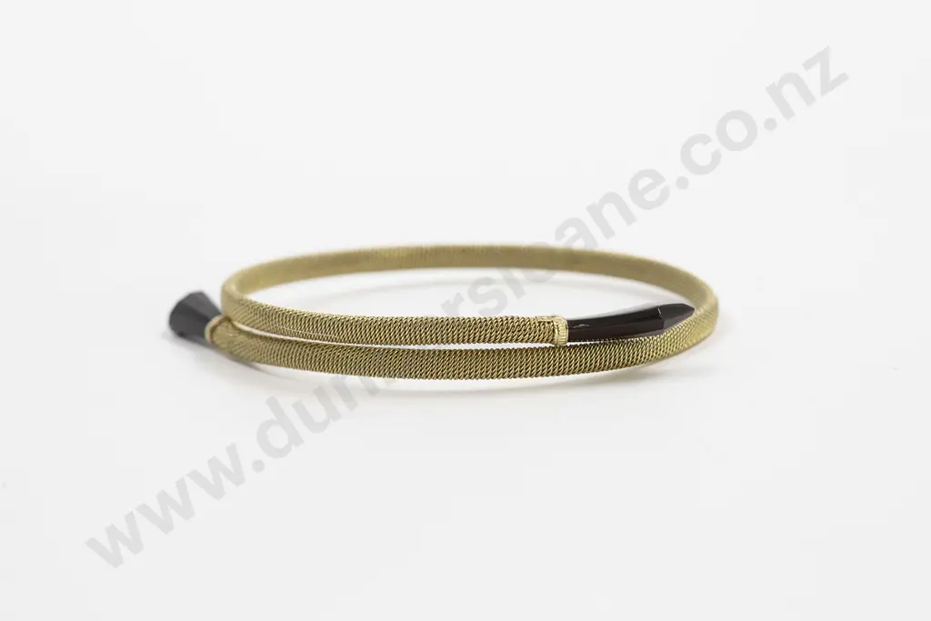 Art Deco 14ct Flexible Mesh Bangle Image 1++