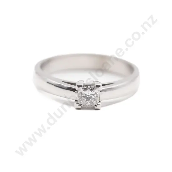 As New 18ct White Gold Solitaire Diamond Ring