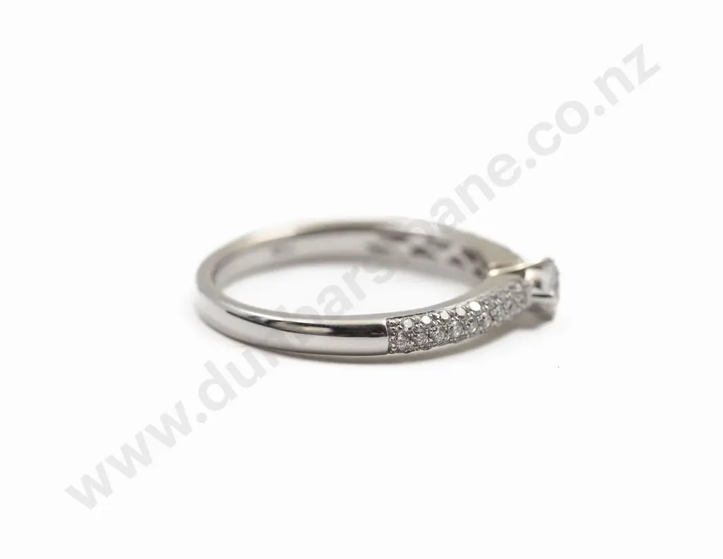 As New 18ct White Gold Solitaire Diamond Ring Image 1++