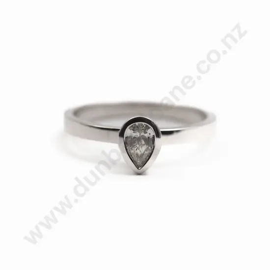 Karen Walker 9ct White Gold Solitaire Ring