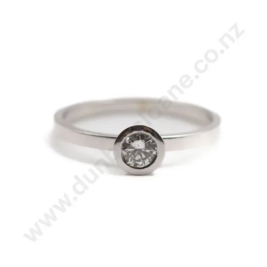 Karen Walker 9ct White Gold Solitaire Ring