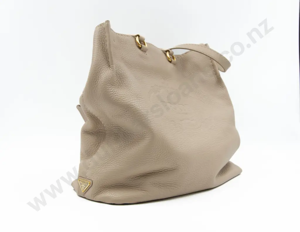 Vintage Prada Vitello Daino Ivory Leather Satchel Bag Image 1++
