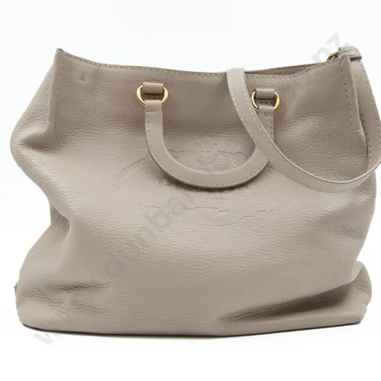 Vintage Prada Vitello Daino Ivory Leather Satchel Bag