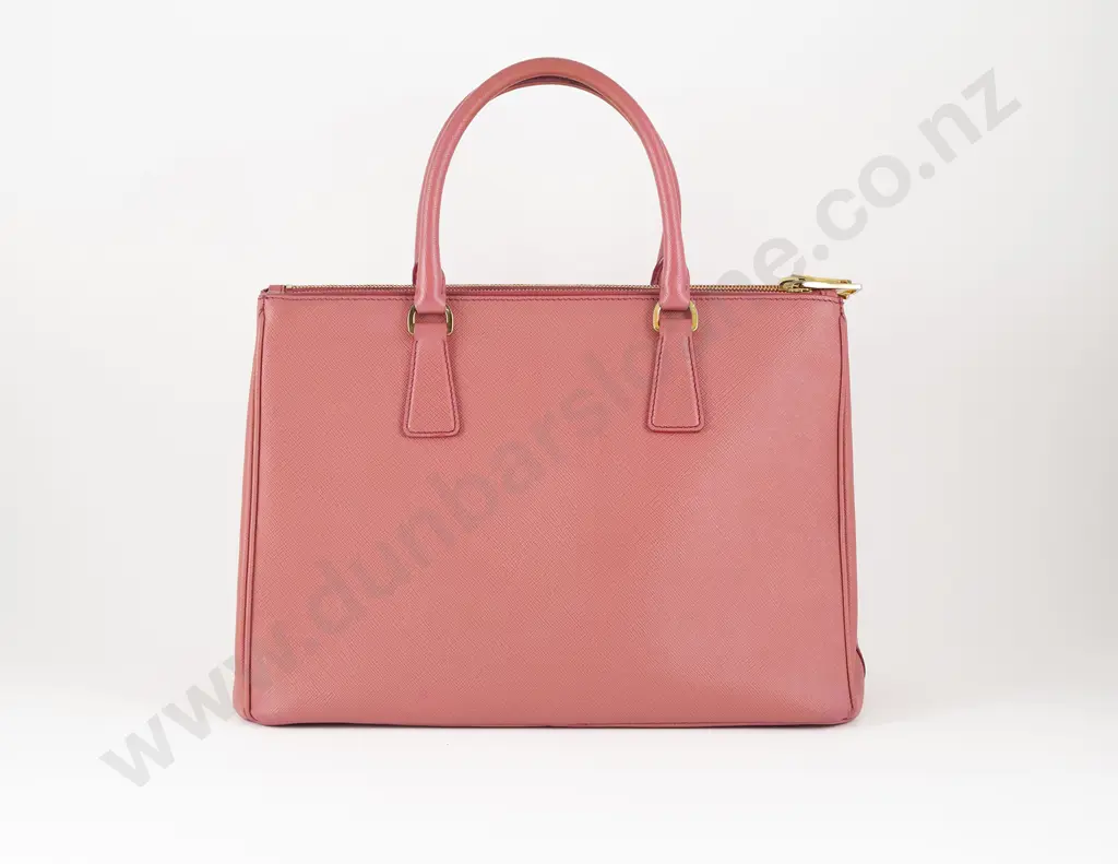 Prada Saffiano Lux Cargo Pink Leather Tote Bag Image 1++