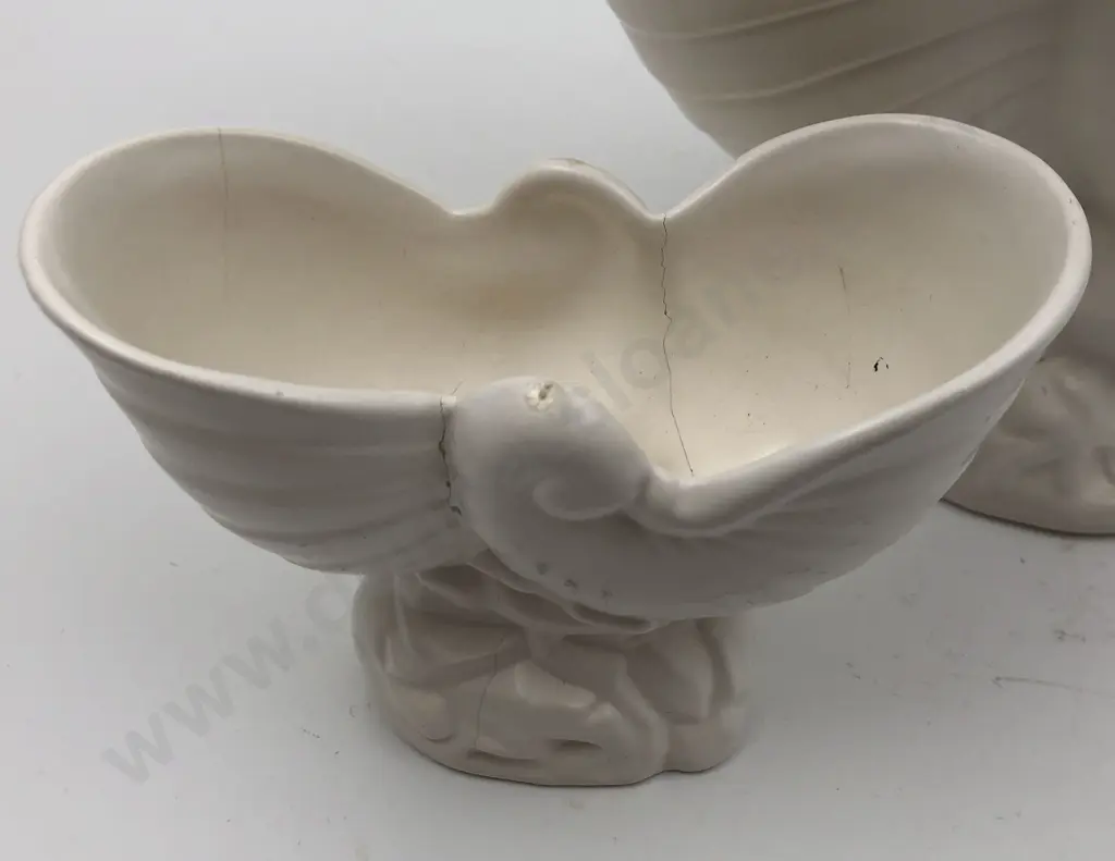 Two Crown Lynn Nautilus Vases Image 1++