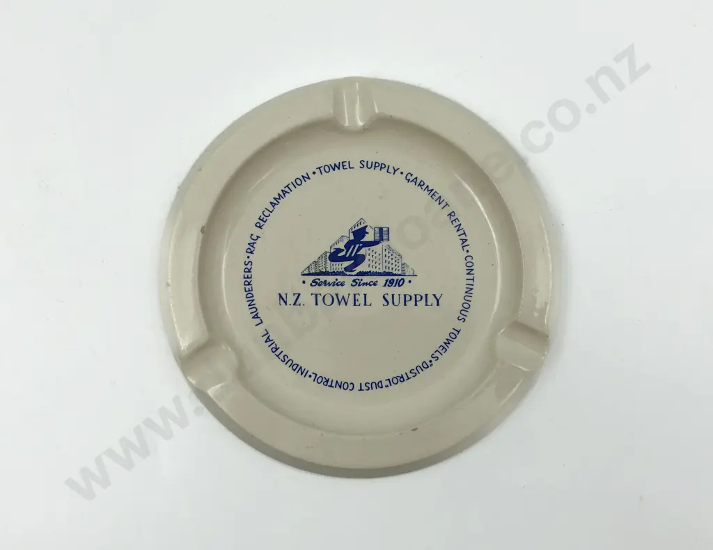 Crown Lynn NZ Towel Supply Ashtray Image 1++