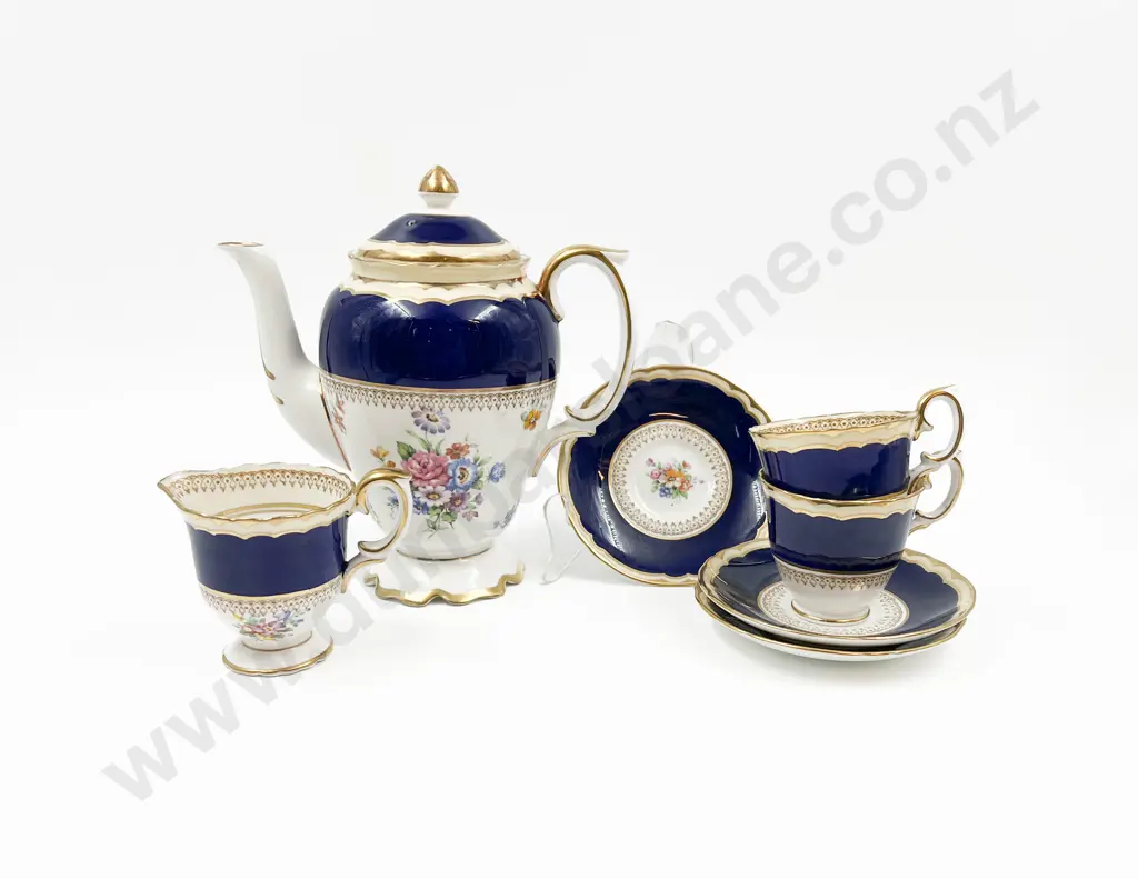 Crown Staffordshire Floral Decorated Part Coffee Set Image 1++