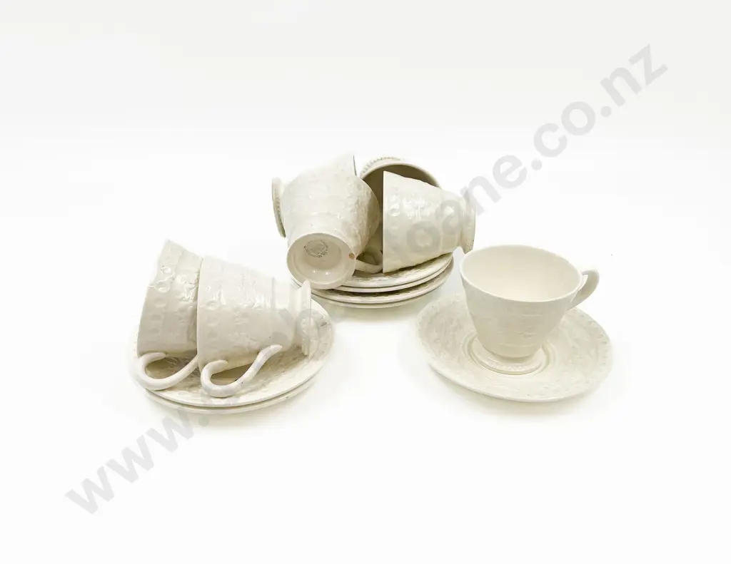 Seven Wedgwood 'Wellesley' Coffee Cups & Saucers Image 1++