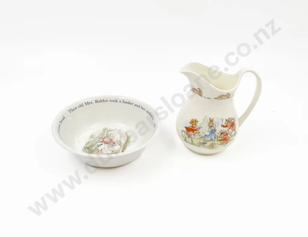 RD Bunnykins Jug & Wedgwood Peter Rabbit Bowl Image 1++