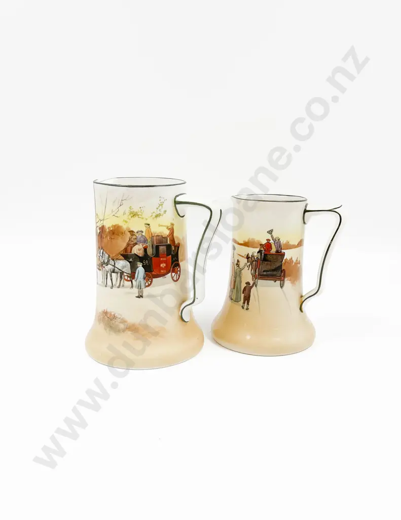 Two Large RD Coaching Scenes Jugs Image 1++