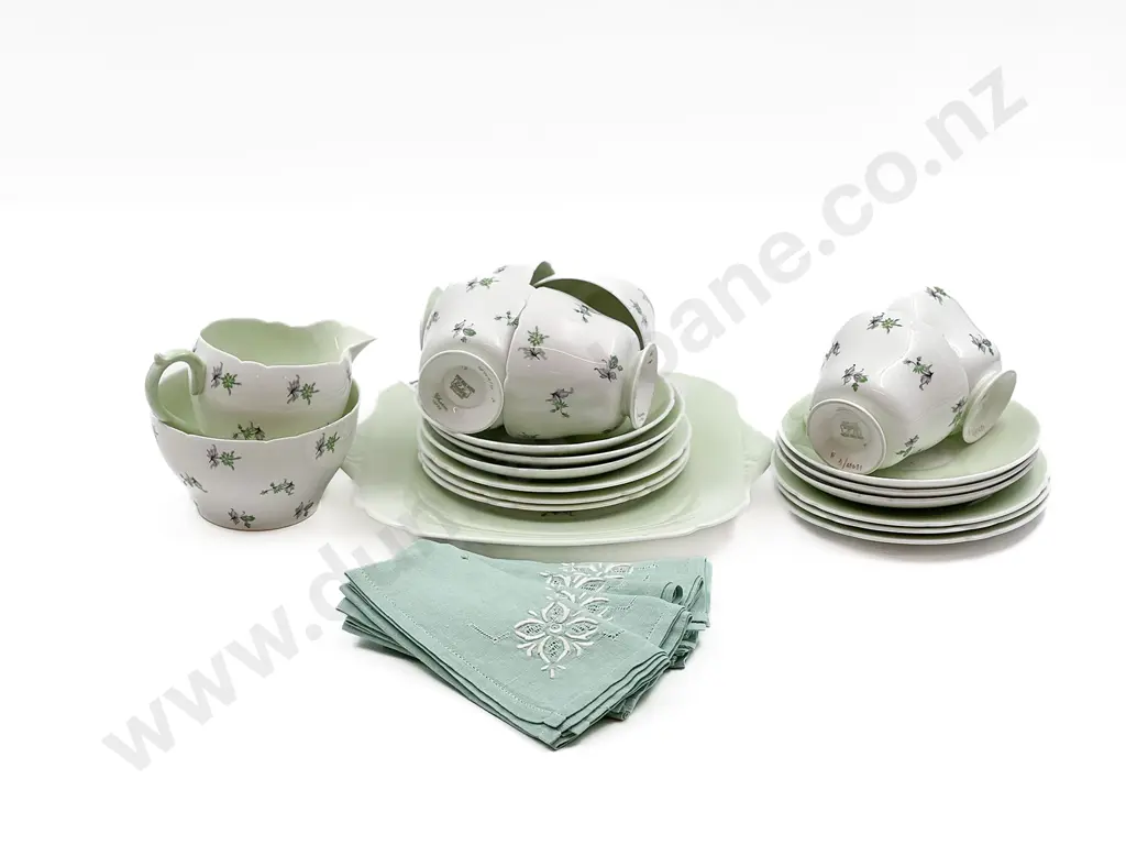 Shelley "Charm" Pattern Complete 6 Place Teaset Image 1++