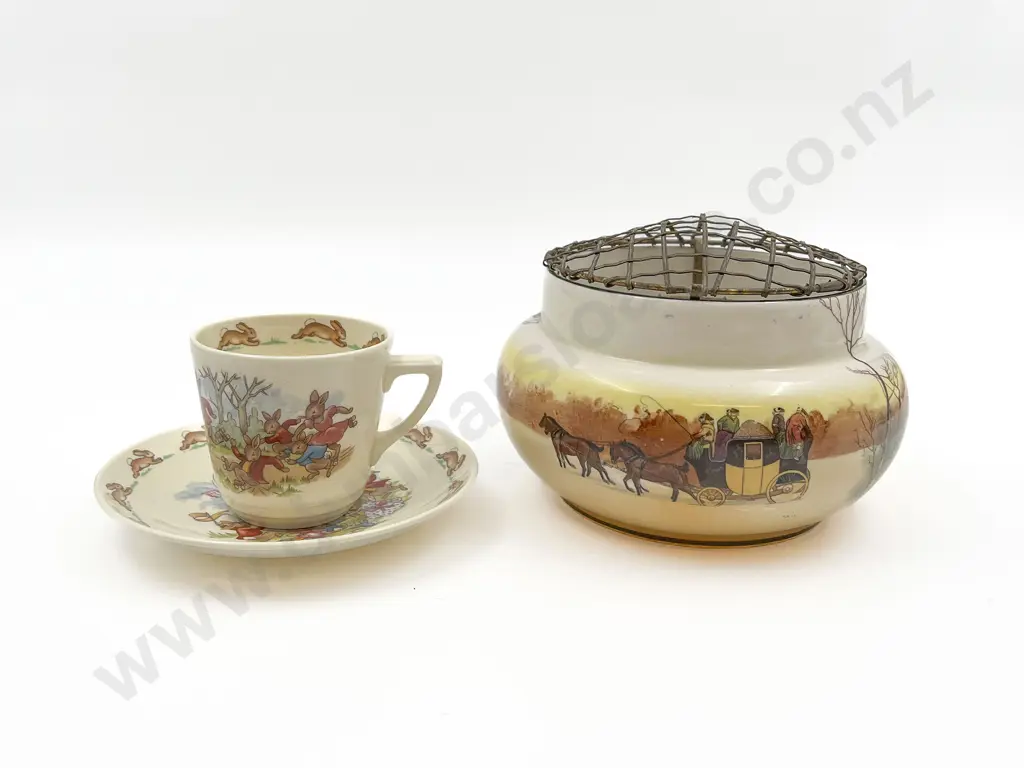 RD Rose Bowl & Bunnykins Cup & Saucer Image 1++