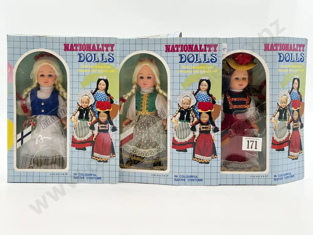 Three Boxed As New Nationality Dolls Image 1++