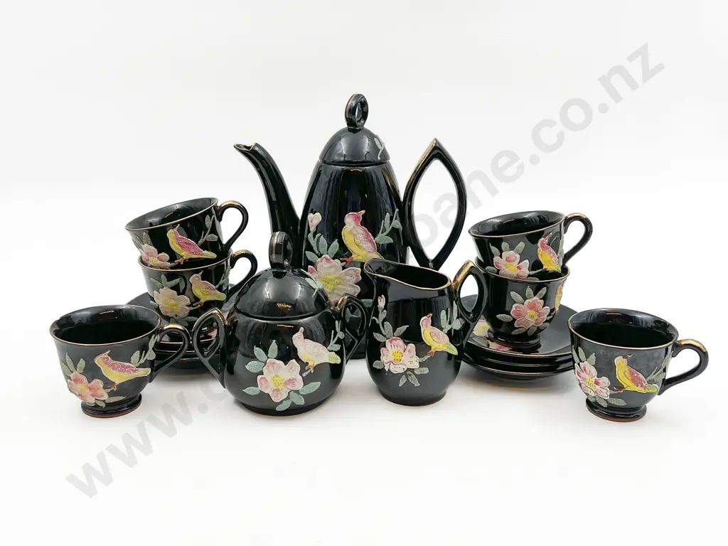 Japanese Hand Painted Coffee Set Image 1++