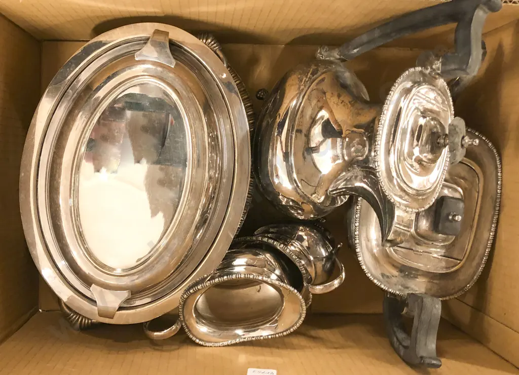 Box of Assorted S/P incl Tureens Image 1++