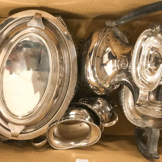 Box of Assorted S/P incl Tureens