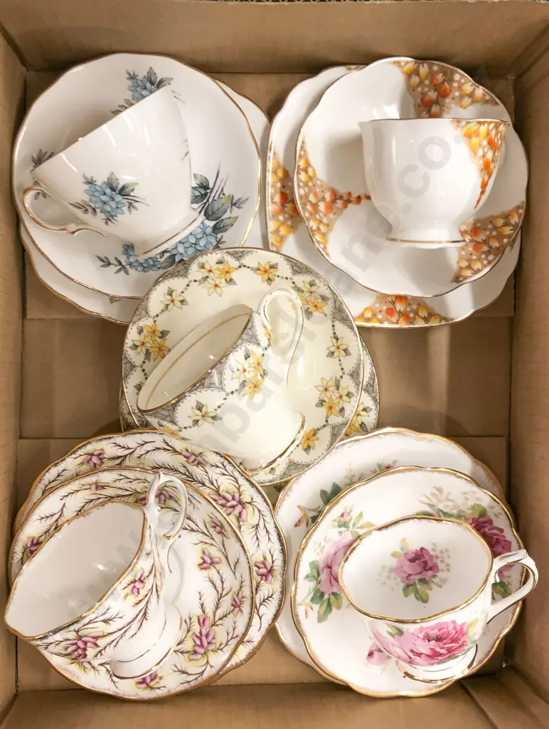 Five Fancy China Trios incl Royal Albert Image 1++