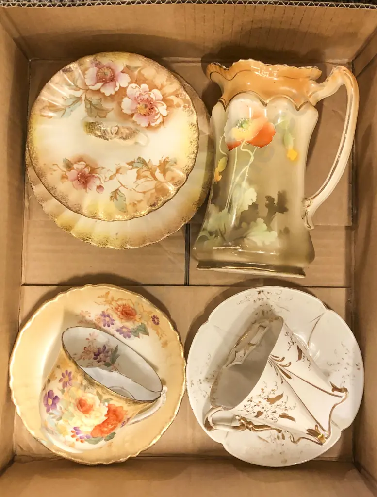 Small Quantity of Hand Painted China incl Moustache Cups Image 1++