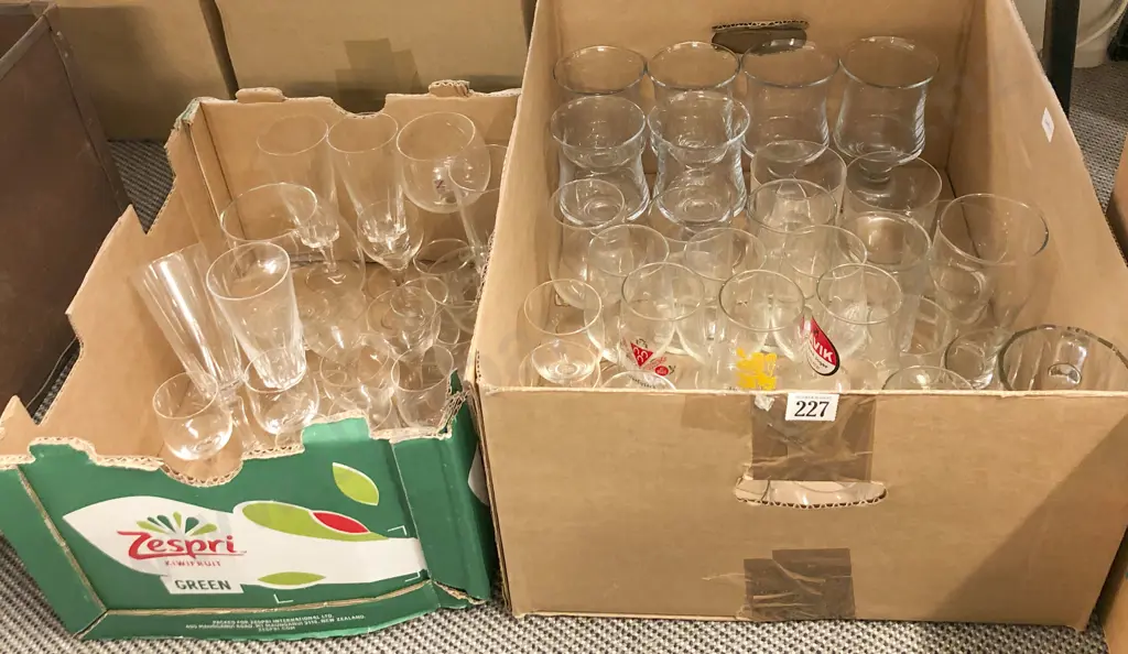 Two Boxes of Assorted Glassware Image 1++