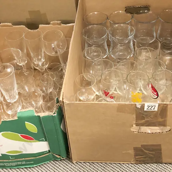 Two Boxes of Assorted Glassware