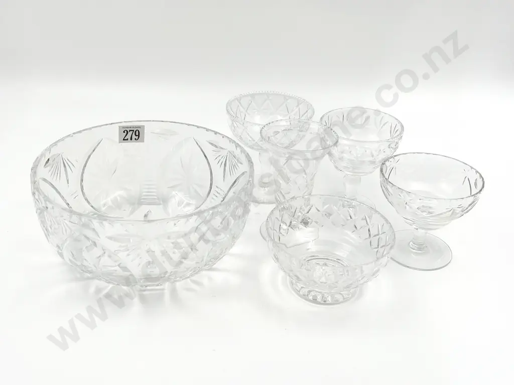Six Pieces of Webb & Corbett Crystal Image 1++