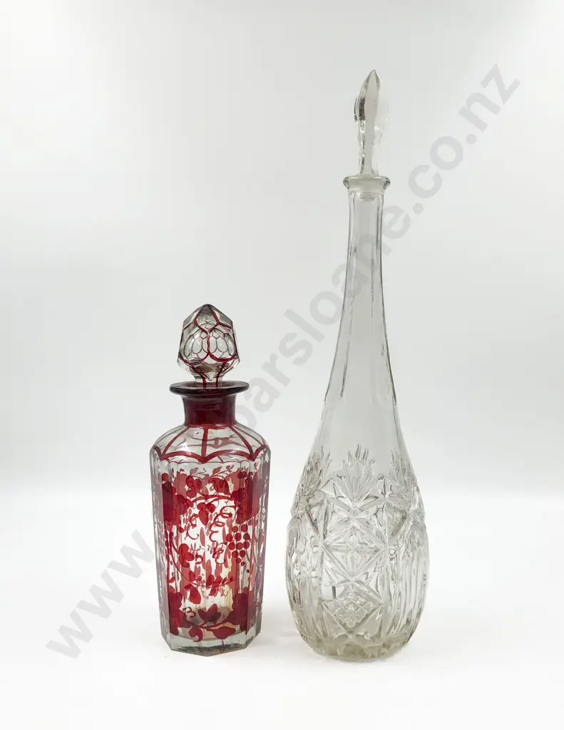 Bohemian Ruby Flashed Decanter and Other Image 1++