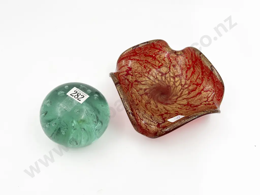 Murano Glass Dish & Victorian Glass Dump Image 1++