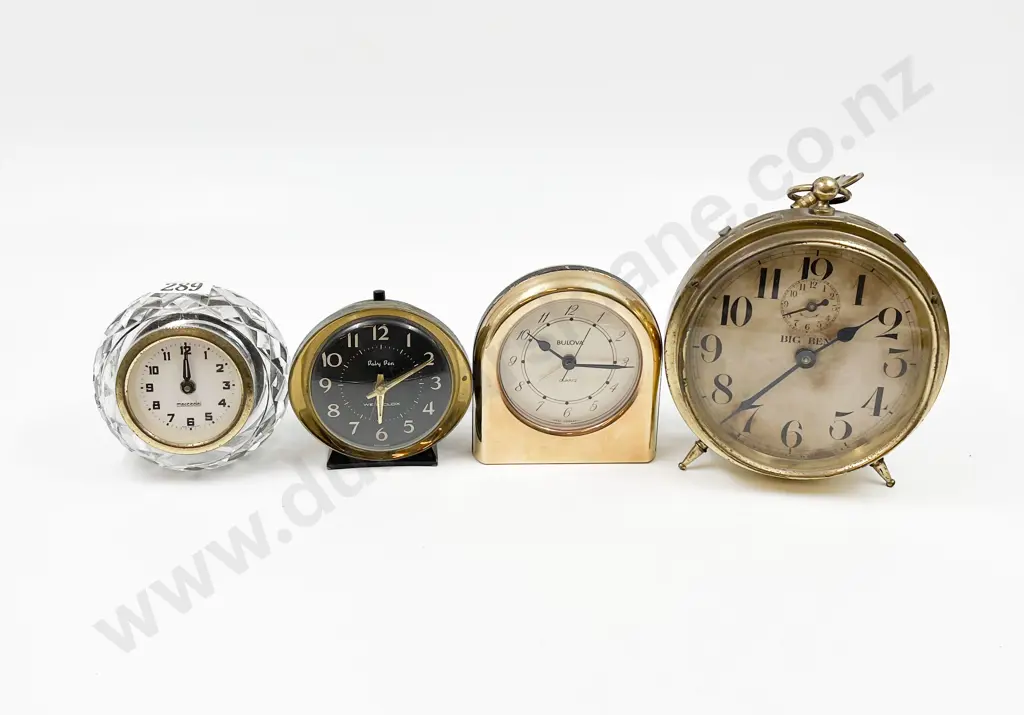 Four Assorted Vintage Clocks Image 1++