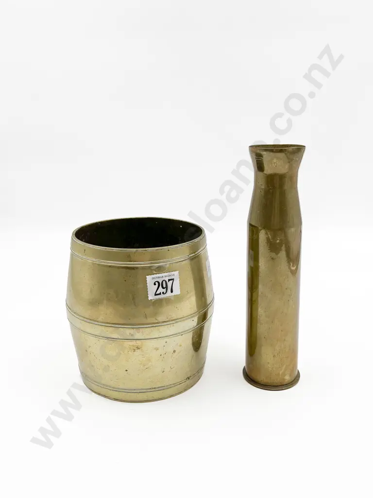 Small Brass Barrell and Shell Case Image 1++