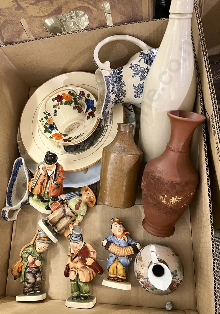 Box of Mixed China Including Friedel Figures Image 1++