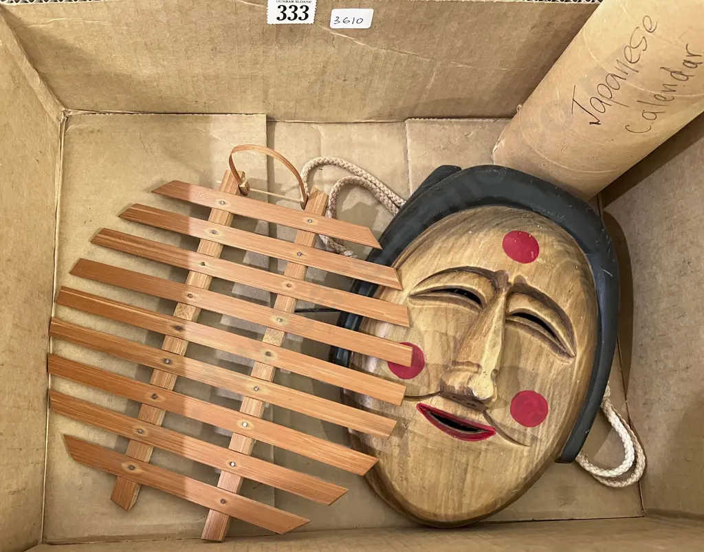 Asian Mask with Calandar and Mat Image 1++