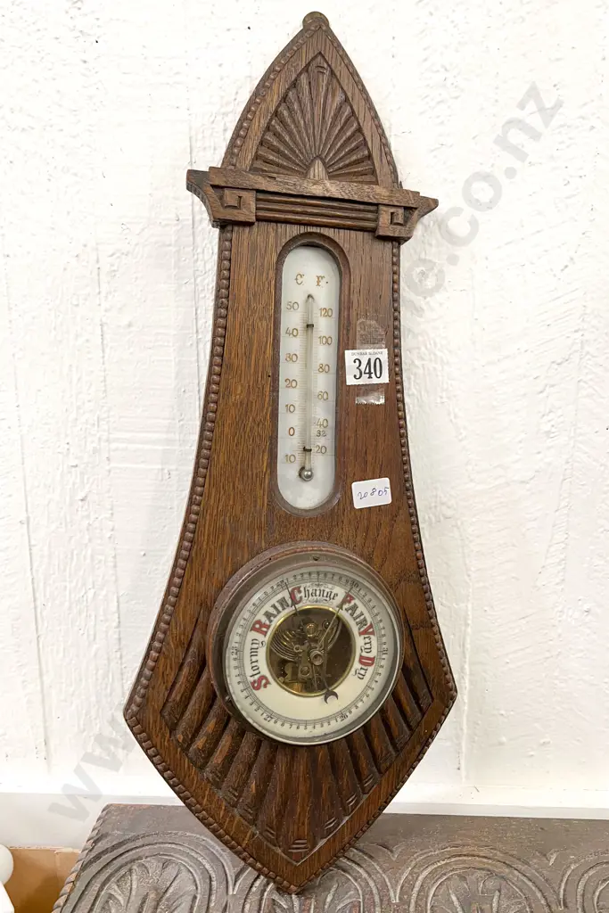 Oak Cased Barometer Image 1++