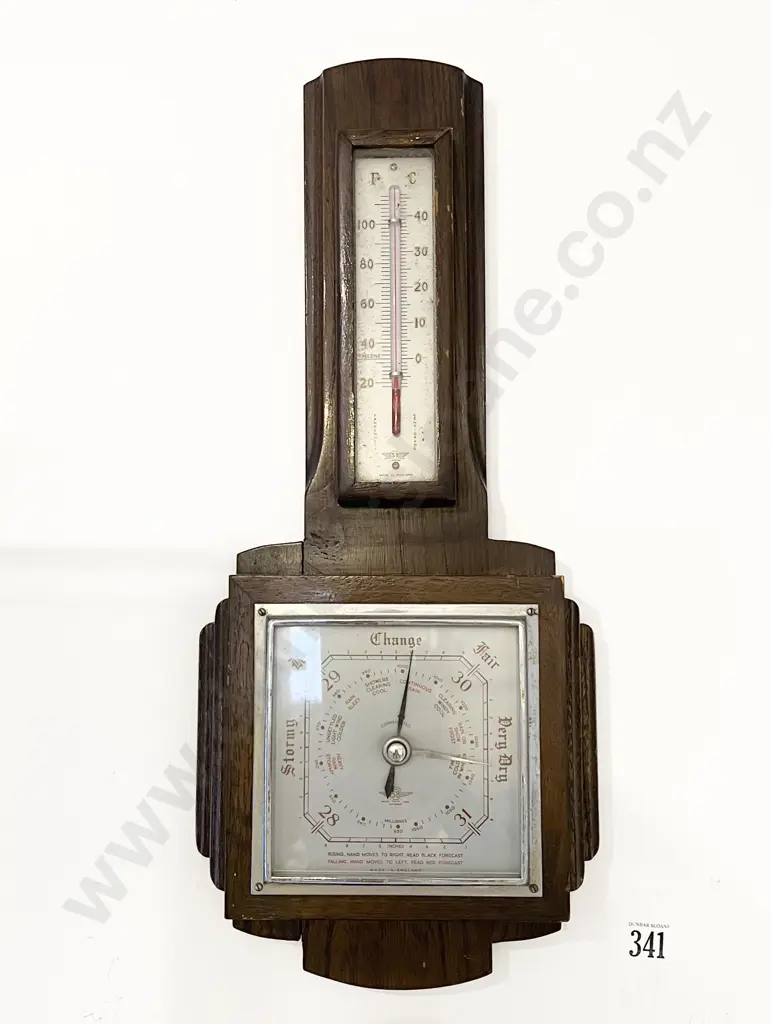Oak Cased Barometer Image 1++