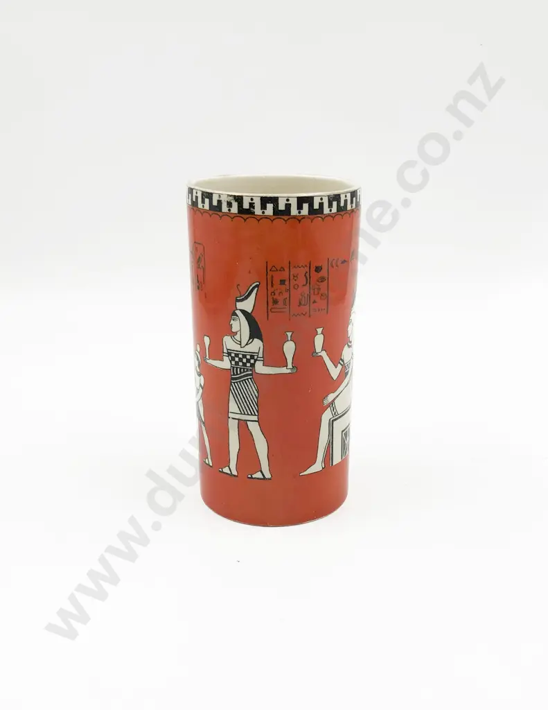 RD Cylinder Vase With Egyptian Theme Decoration Image 1++