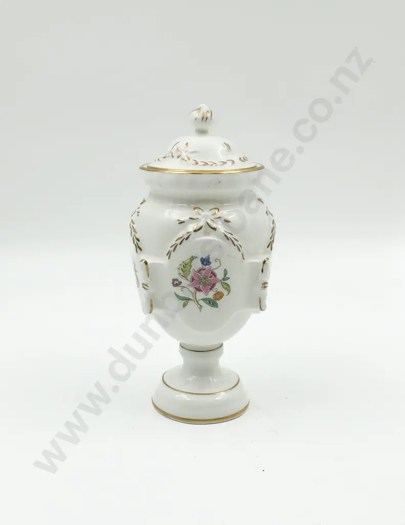 Minton Floral Decorated Urn and Cover Image 1++