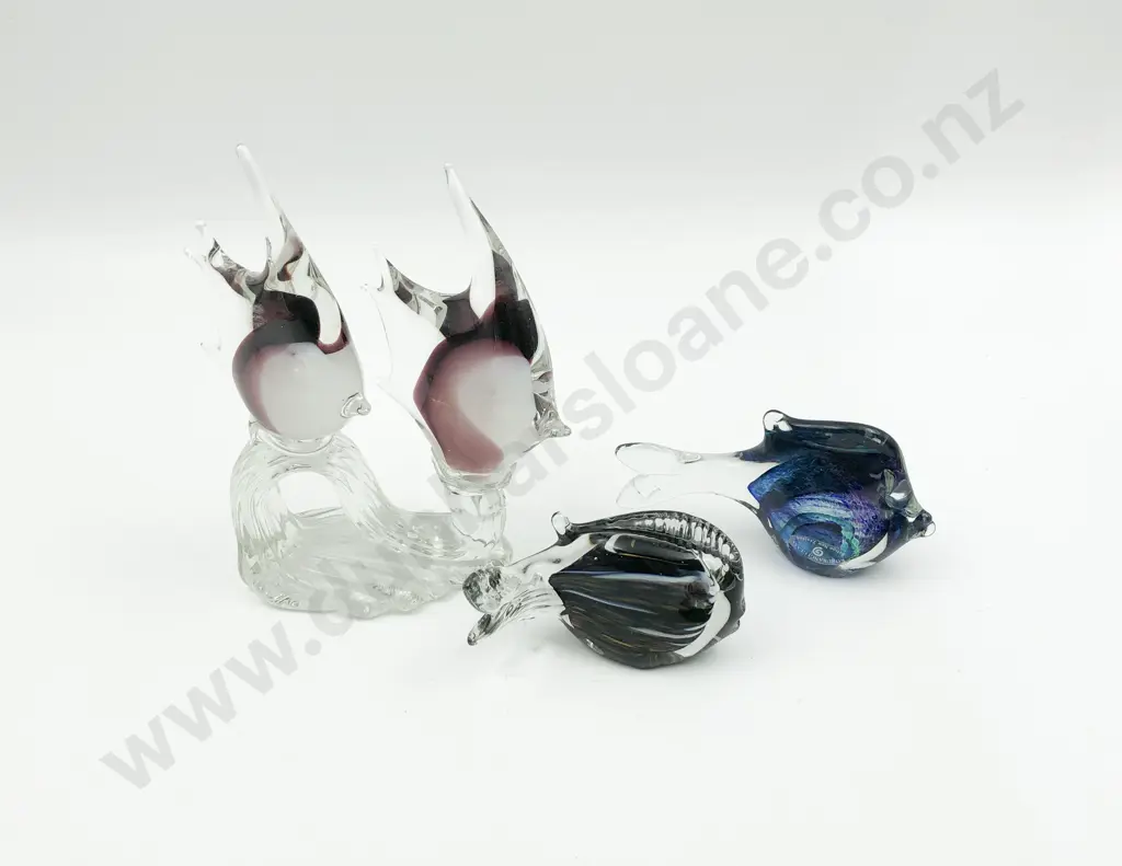 Two NZ Art Glass Fish with Other Image 1++