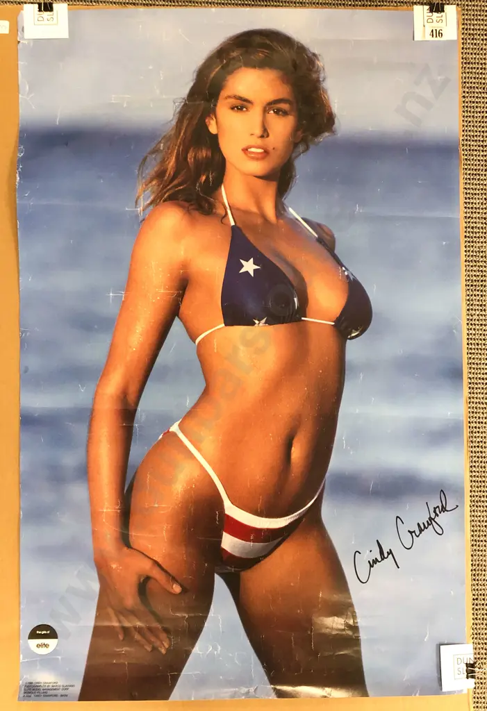 Two Unframed Cindy Crawford  Posters Image 1++