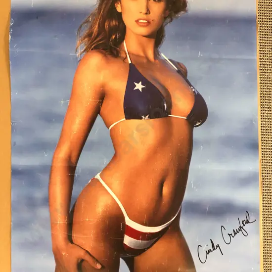 Two Unframed Cindy Crawford  Posters