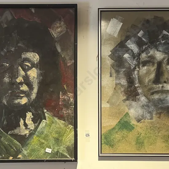 Two Jean Dundas Abstract Portraits