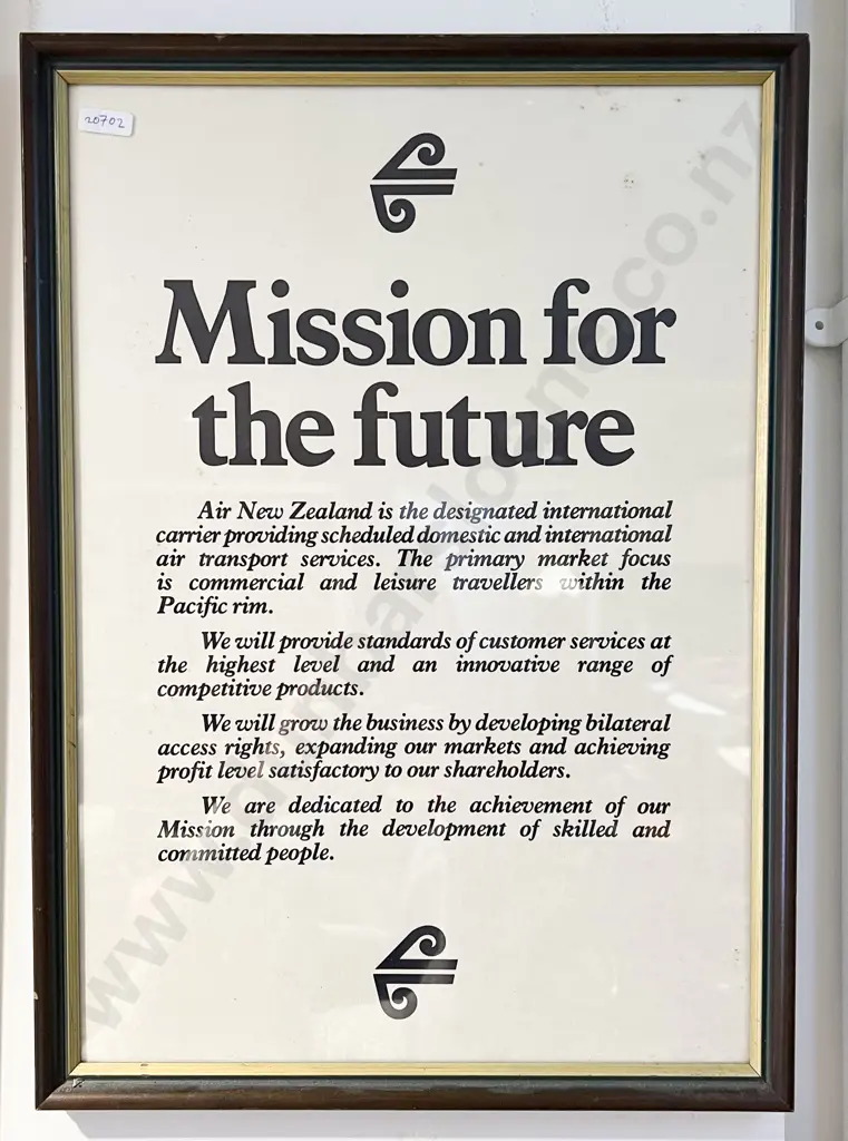 Framed Air NZ Information Poster With Wellington Carnival Poster Image 1++