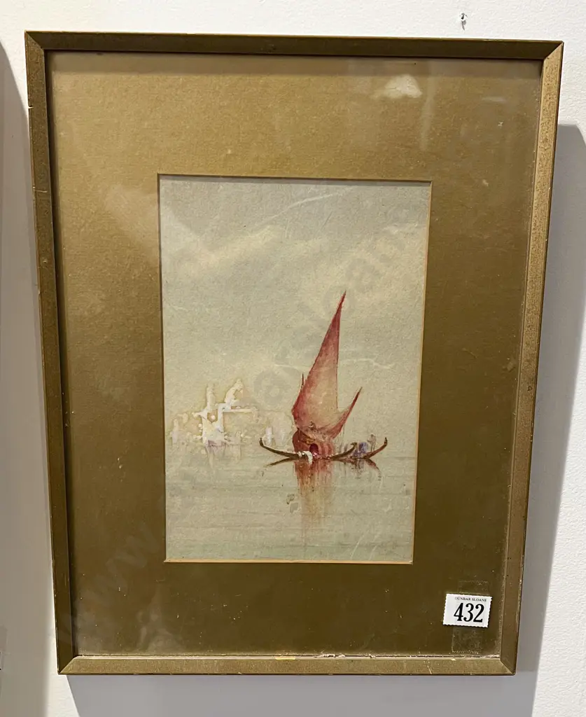 Small European Watercolour - Indistinctly Signed Image 1++
